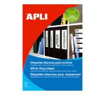 Etiquetas Adhesivas 190 x 38 mm para Lomo Archivador Apli 1232 