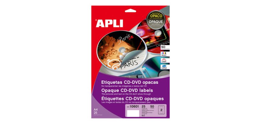 Etiquetas adhesivas CD inkjet/láser.Papel Mate