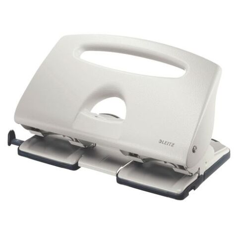 Perforadora de gran capacidad 4 agujeros Leitz - capacidad 40 hojas - gris
