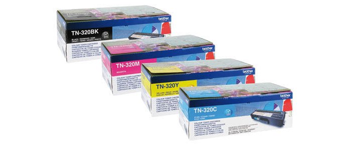 Brother TN320 Pack toner noir + couleur pour imprimante laser