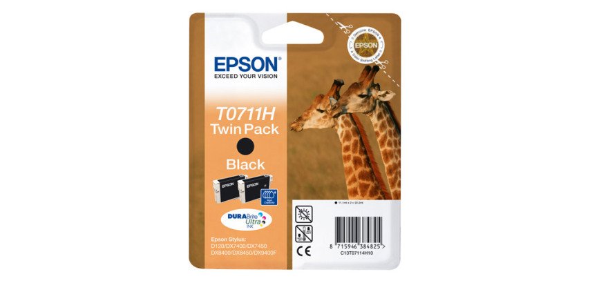 Pack of 2 cartridges Epson T0711 black