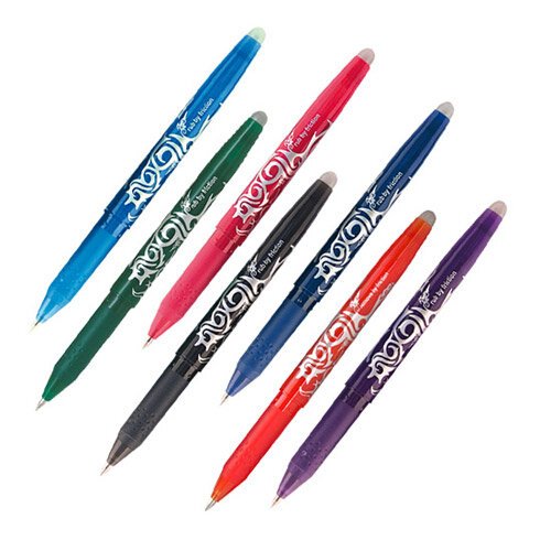 Pilot Frixion Sticks - Roller effaçable - Pointe 0- Lot de 3 - Zwart -  Blauw - Rouge