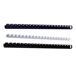 Canutillos de plástico 38 mm Ø color negro Caja de 50