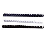 Canutillos de plástico 38 mm Ø color negro Caja de 50