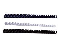 Canutillos de plástico 38 mm Ø color negro Caja de 50