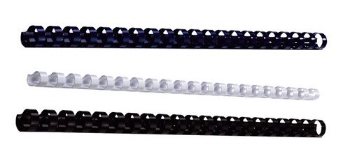 Canutillos de plástico 38 mm Ø color negro Caja de 50