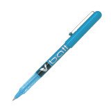 Stylo roller Pilot V-Ball à capuchon pointe 0,5 mm - écriture fine turquoise