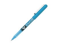 Stylo roller Pilot V-Ball à capuchon pointe 0,5 mm - écriture fine turquoise