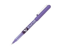 Stylo roller Pilot V-Ball à capuchon pointe 0,5 mm - écriture fine violet