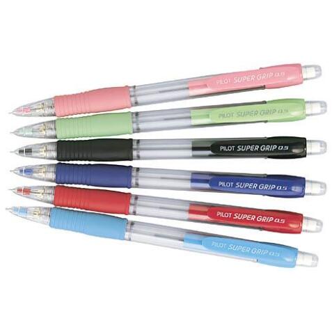 Pilot Super Grip, propelling pencil, lead 0.5 mm, assorted colours