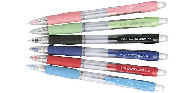 Pilot Super Grip, propelling pencil, lead 0.5 mm, assorted colours