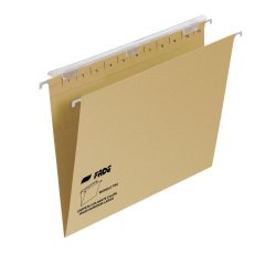 Carpetas colgantes para cajones 24,4 x 30,6 cm Recicladas Fade Kraft lomo V - Paquete de 25