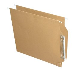 Carpetas colgantes para armarios 24 x 32 cm A4 Kraft reciclado Lomo V - Paquete de 25