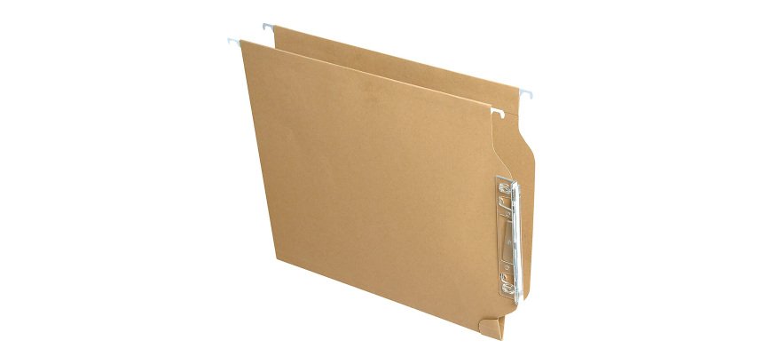 Carpetas colgantes para armarios 24 x 32 cm A4 Kraft reciclado Lomo V - Paquete de 25