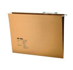 Carpetas colgantes para cajones 32 x 24 cm A4 Recicladas Fade Kio Kraft lomo V - Paquete de 50