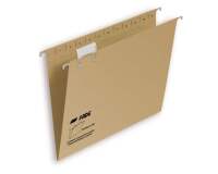 Carpetas colgantes para cajones 34,8 x 24,5 cm Folio Kraft reciclado Fade Kio 2 Folio lomo V - Paquete de 50
