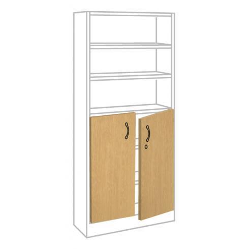 Jeu de 2 portes basses pleines H 105 x L 90 cm Book Case Plus