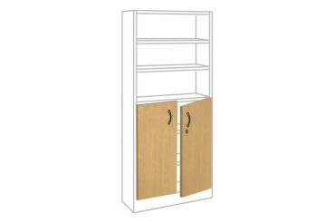 Jeu de 2 portes basses pleines H 105 x L 90 cm Book Case Plus