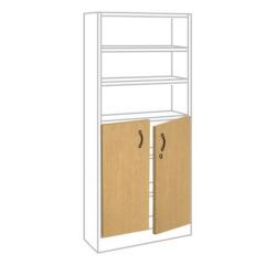 Set van 2 lage deuren Book Case Plus H 105 x B 90 cm