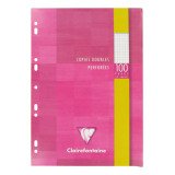 Copies doubles 100 pages petits carreaux format 21 x 29,7 cm Metric Clairefontaine - perforées 5 x 5