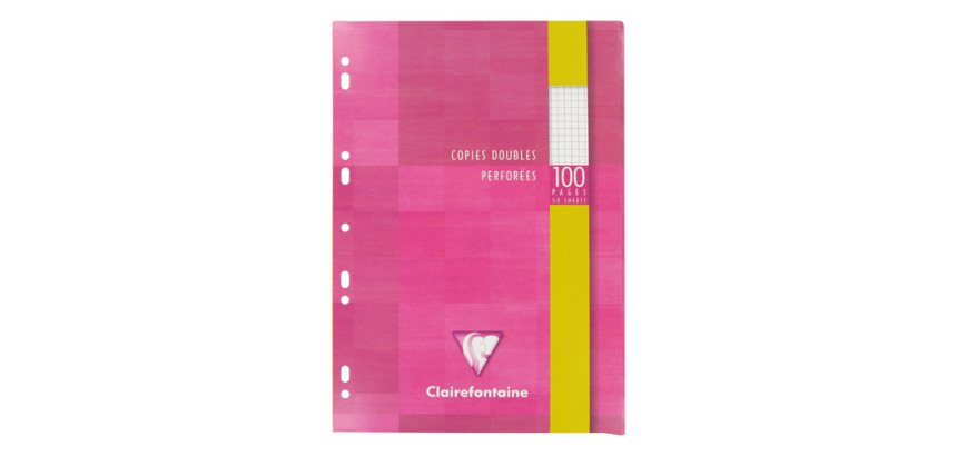 Copies doubles 100 pages petits carreaux format 21 x 29,7 cm Metric Clairefontaine - perforées