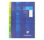 Etui 100 feuillets mobiles Clairefontaine Metric format A4 21 x 29,7 cm grands carreaux
