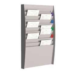 Wandsortierer 20 Fächern Kunststoff horizontal grau
