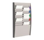 Trieur mural 20 cases plastique horizontal gris