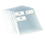 Paquete 10 fundas multitaladro A4 para tarjetas