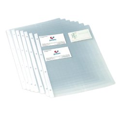 Paquete 10 fundas multitaladro A4 para tarjetas