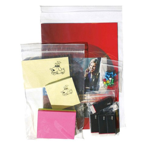 Bolsas autocierre estándar 12 x 18 cm sin banda de escritura - pack de 100
