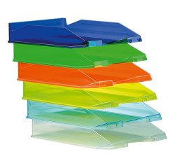 Bandejas transparentes colores fluorescentes Faibo verde fluor