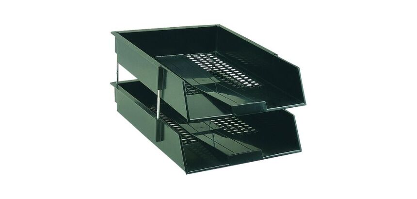 Juego 2 Bandejas de alta capacidad negra