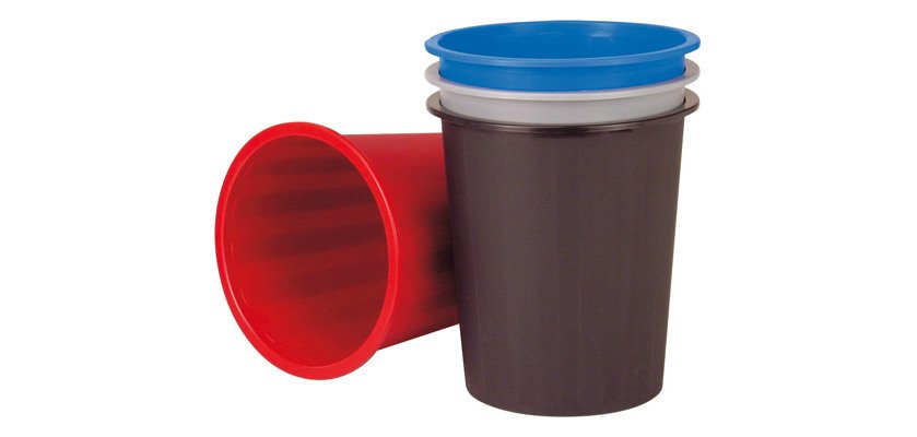 Papelera cónica opaca