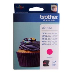 Cartuccia inchiostro Brother originale LC123M magenta