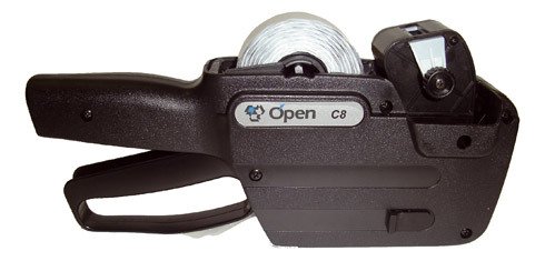 Etiquetadora numérica Open C8 1 línea 8 dígitos, etiquetas 26 x 12 mm