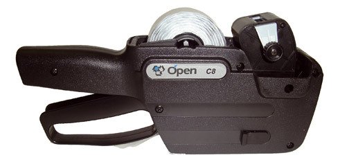 Etiquetadora numérica Open C8 1 línea 8 dígitos, etiquetas 26 x 12 mm