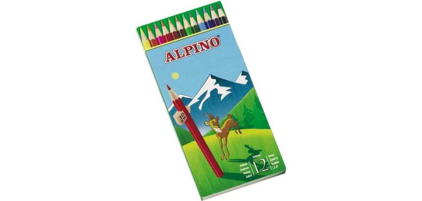 Caja de 12 lápices de colores Alpino
