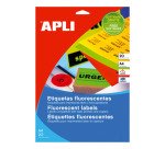 Etiquetas fluorescentes 105 x 37 mm Amarillo Apli 01595