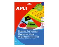 Etiquetas Fluorescentes 210 x 297mm Amarillo Apli 02878