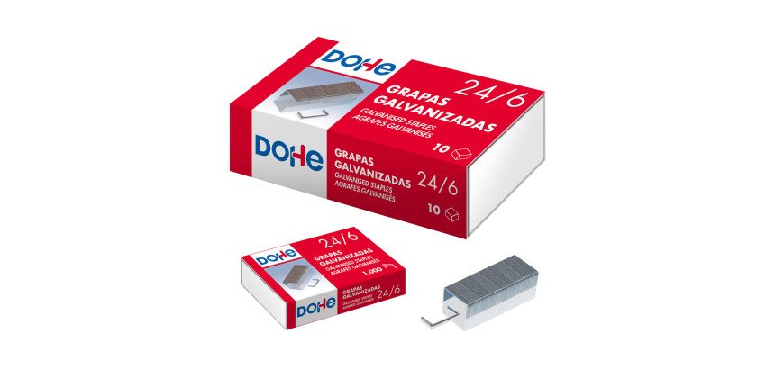 Caja 1000 Grapas galvanizadas 24-6