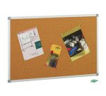 Tablero de corcho Faibo marco aluminio