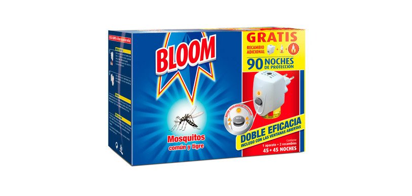 Difusor Bloom eléctrico programable + 2 recambios Antimosquitos 
