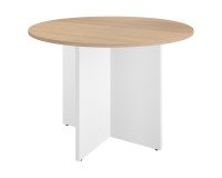 Mesa redonda 100 cm Roble claro - Pata en cruz Excellens