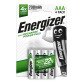 Wiederaufladbare AAA - HR3 Energizer - Blisterpackung von 4 Batterien