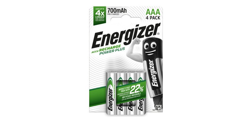Energizer rechargeables - Pack de 4 accus AAA/HR03 1,2 V