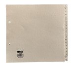 Separadores alfabéticos de cartulina 160 g color Marfil 210 x 225 mm 20 divisiones