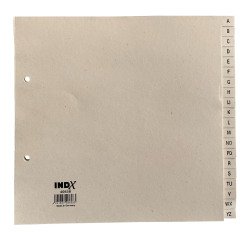 Separadores alfabéticos de cartulina 160 g color Marfil 210 x 225 mm 20 divisiones