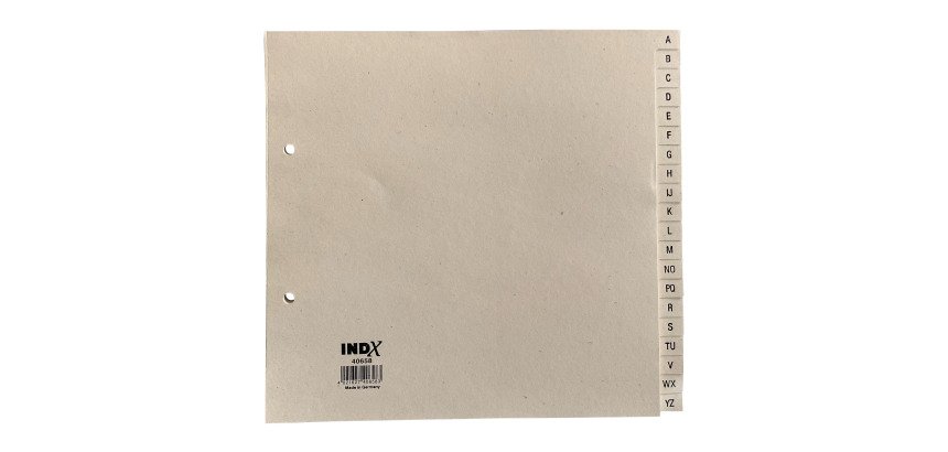 Separadores alfabéticos de cartulina 160 g color Marfil 210 x 225 mm 20 divisiones