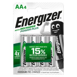 Wiederaufladbare Batterien AA - HR6 Energizer - Blisterpackung von 4 Batterien